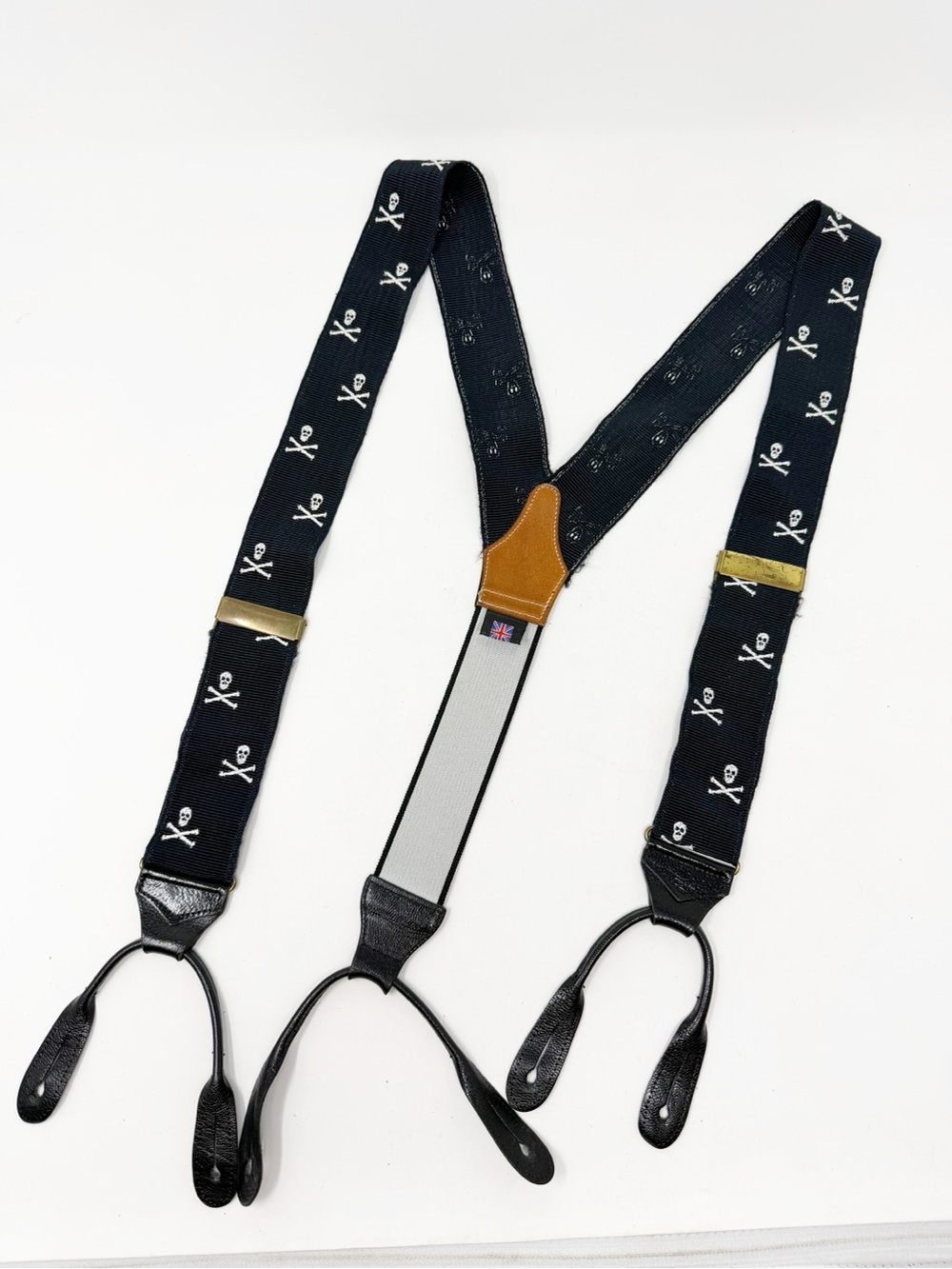 Thurston London Albert Thurston Skull & Bones Braces Suspenders Made in England